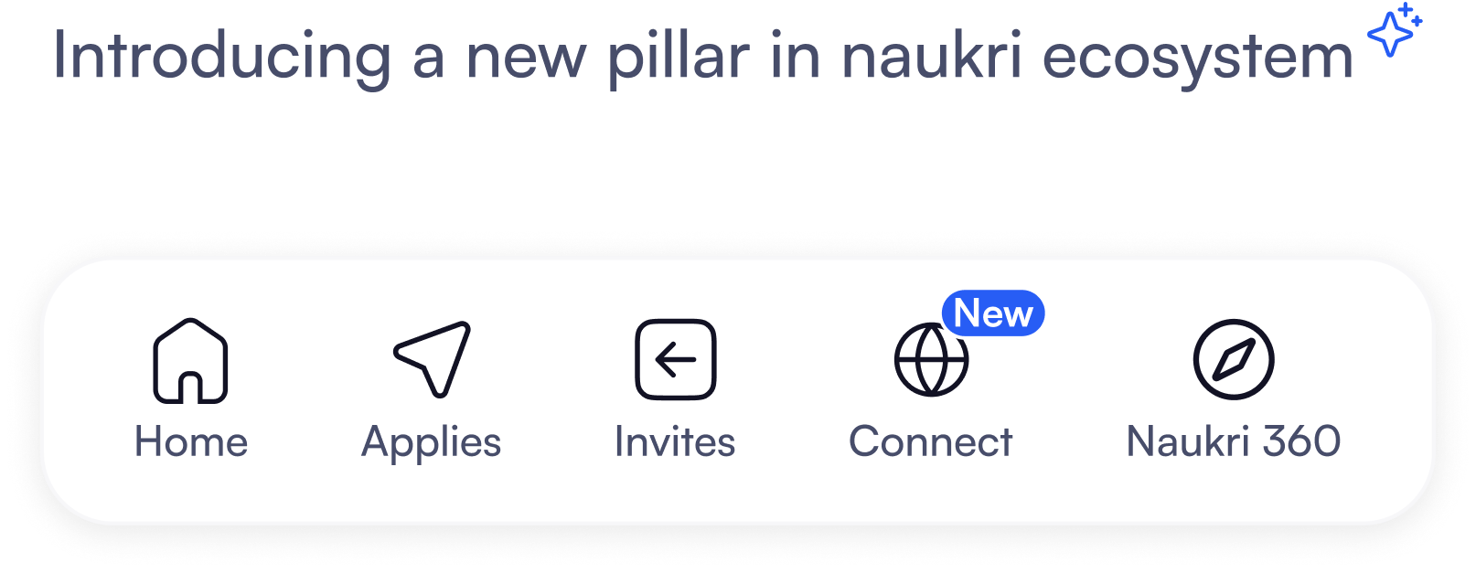 New Naukri bottom navigation with Connect