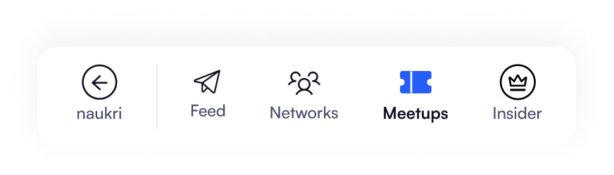 Connect nav: Meetups active