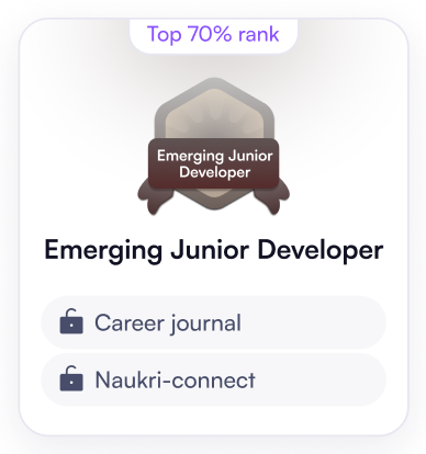 Emerging Junior Developer milestone card