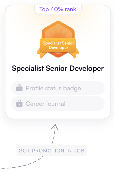 Specialist Senior Developer milestone card
