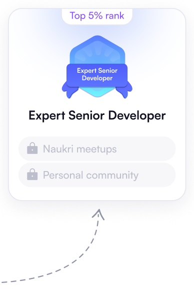 Expert Senior Developer milestone card