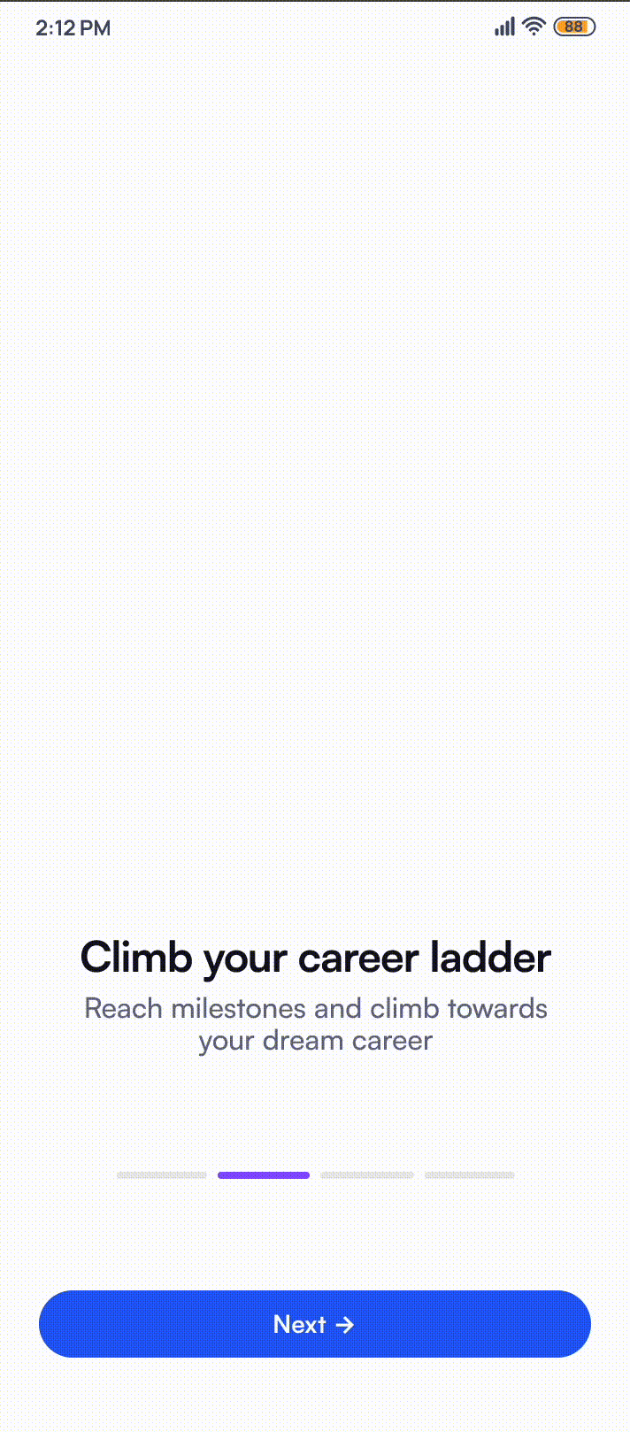 Career Ladder onboarding screen