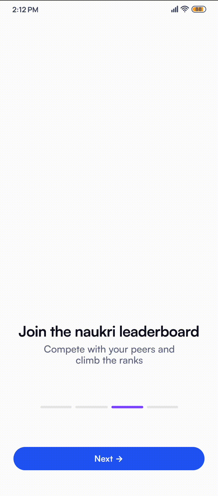 Leaderboard onboarding screen
