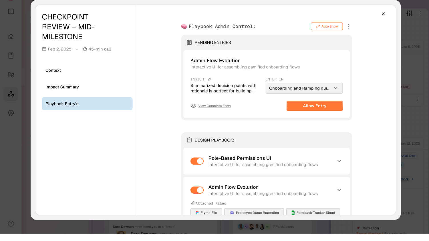 Playbook admin control with pending entries
