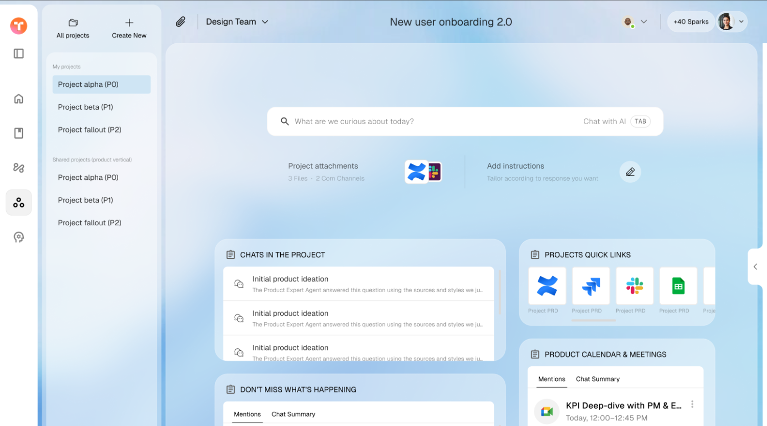 Project space for New user onboarding 2.0